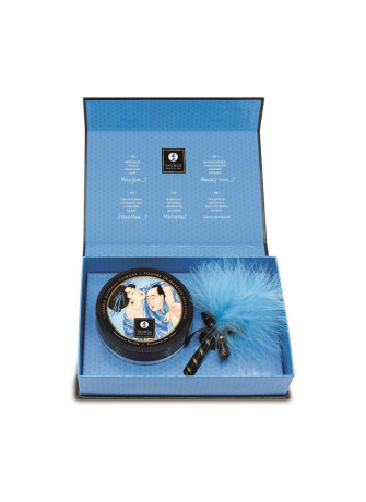 Mini Coffret poudre corporelle noix de coco et plumeau assorti - CC1103